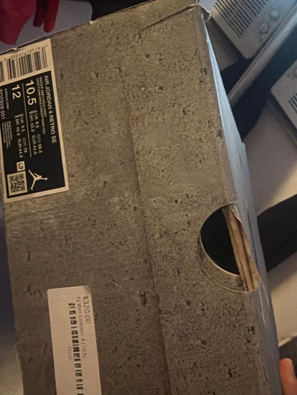 Men’s jordan 4 wet cement 10.5